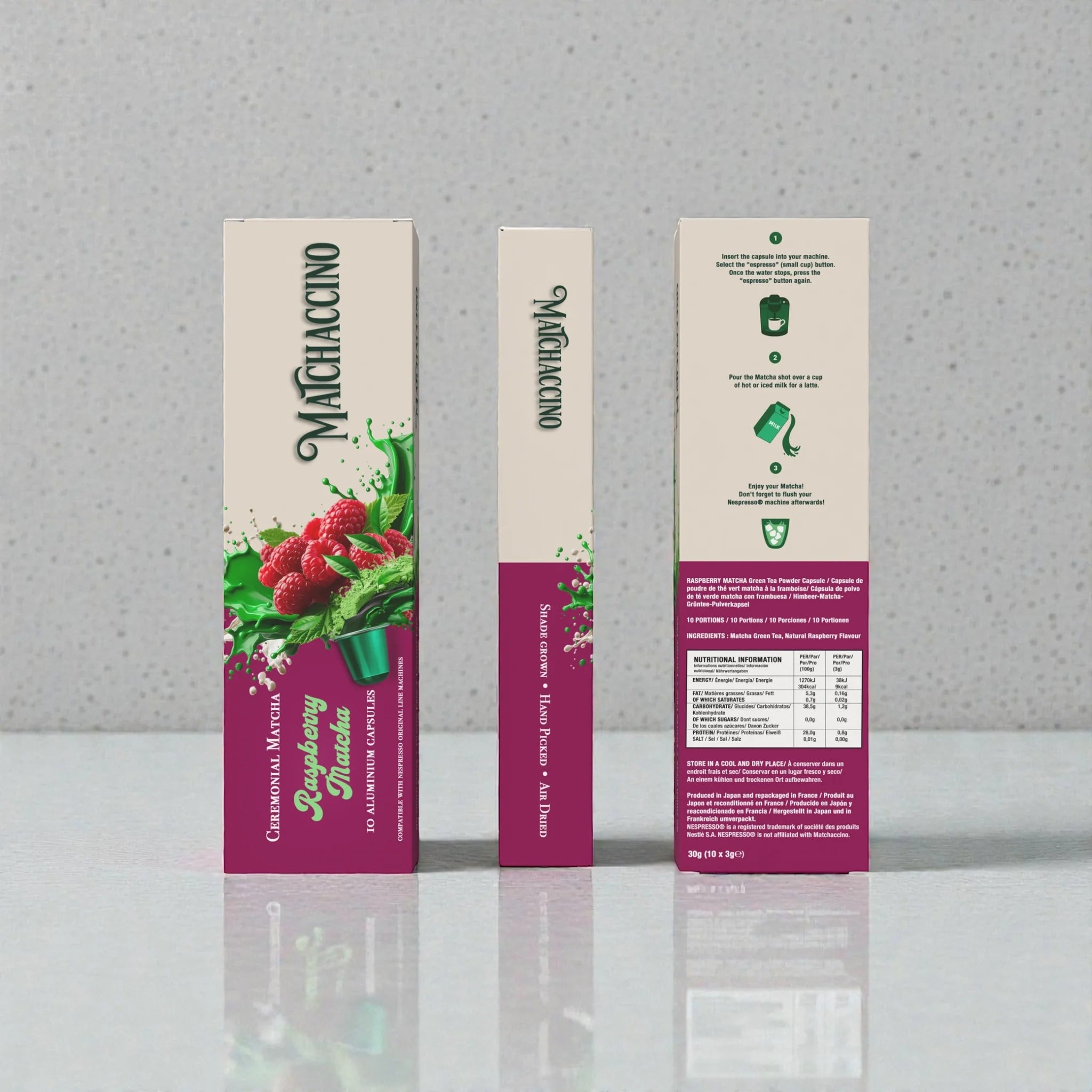 Raspberry Ceremonial Matcha Capsules x30